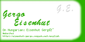 gergo eisenhut business card